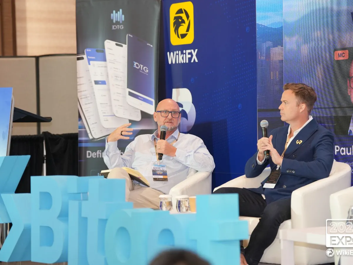 Paul Bratby speaking on a trading panel at WikiEXPO Hong Kong 2026